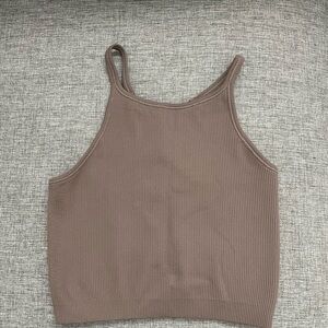 Classic Ribbed Tank Top - Taupe